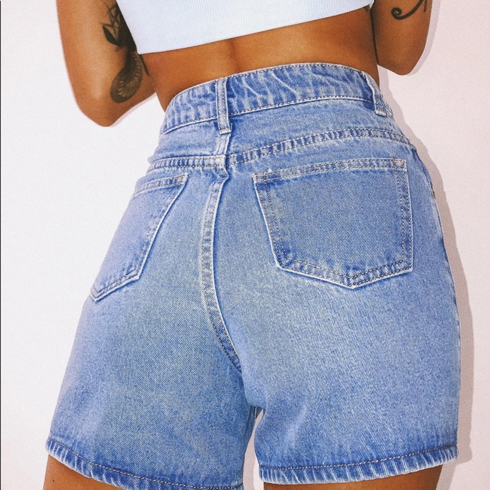 PRINCESS POLLY SWALLA SHORTS BLUE DENIM